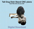 CNC plan for a tall dog dish holder