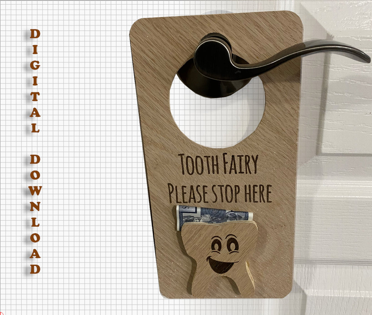 CNC plans for Tooth fairy door hangers