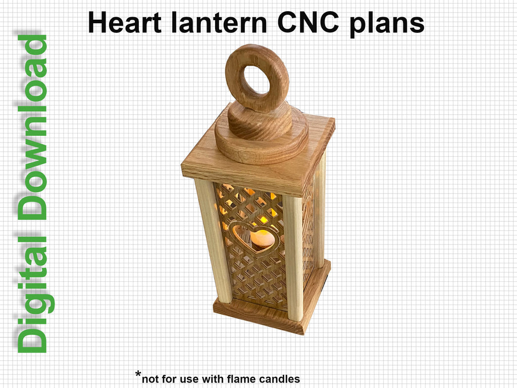 Japanese Heart Lantern CNC Plans – Now Includes STL Files for 3D Printed Panels!