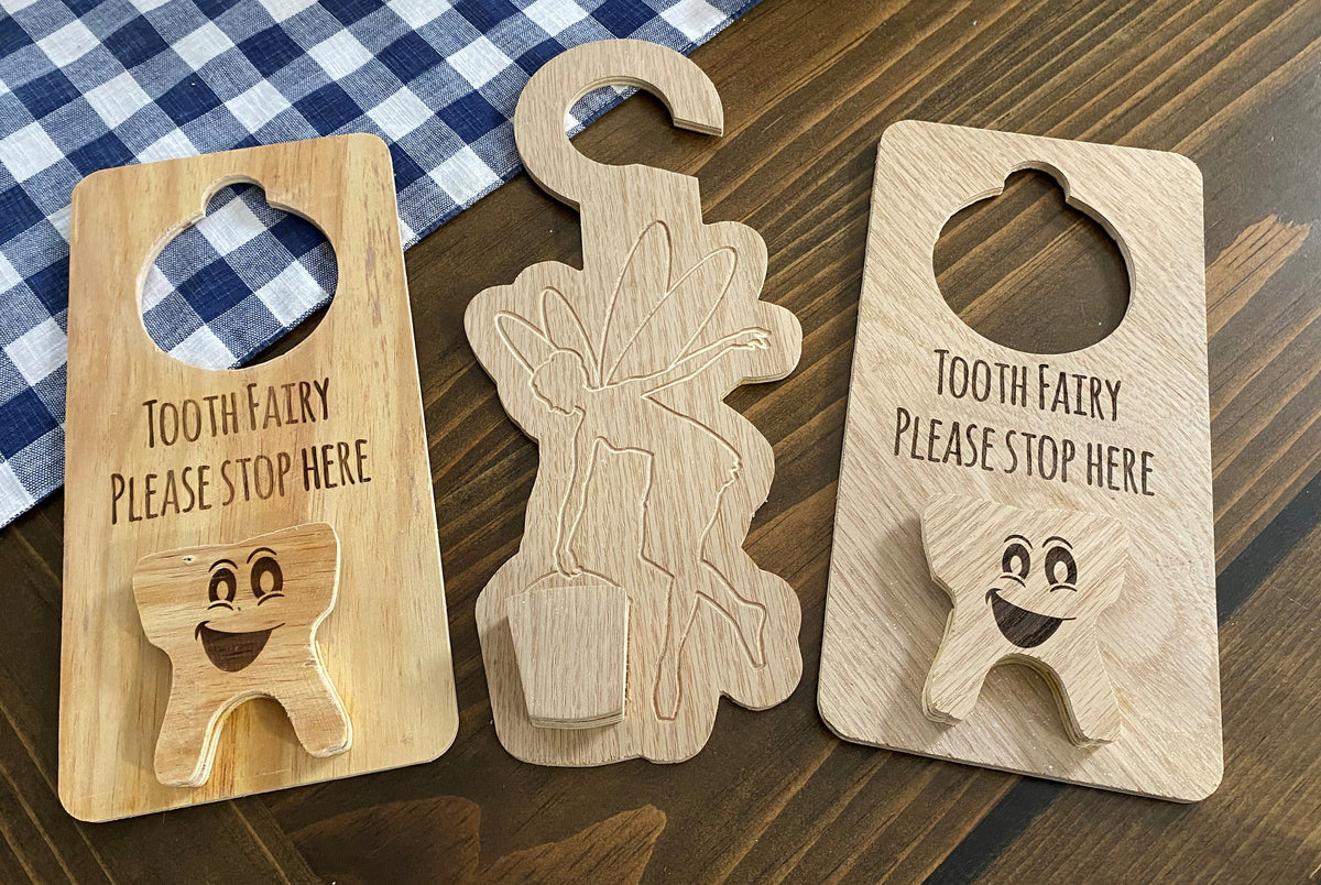 CNC plans for Tooth fairy door hangers