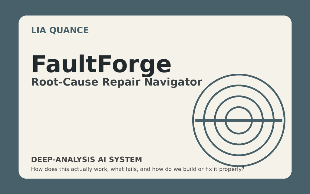 FaultForge — Root-Cause Repair Navigator - Diagnose Before You Replace - FaultForge_Product_Image