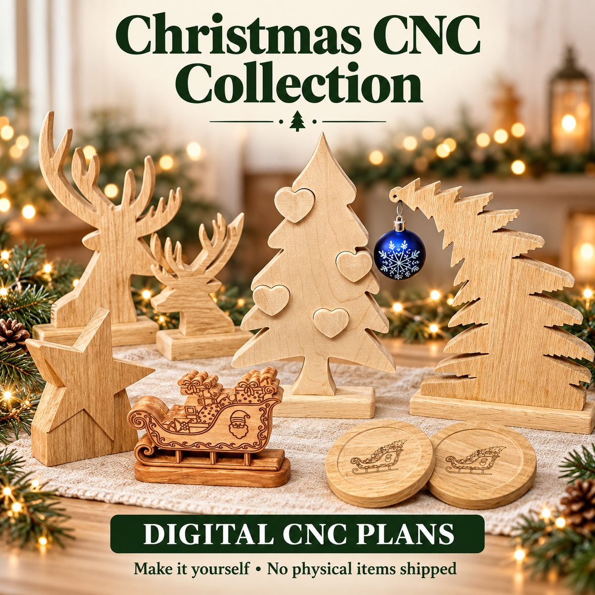 CNC plans of Complete collection of Christmas decorations