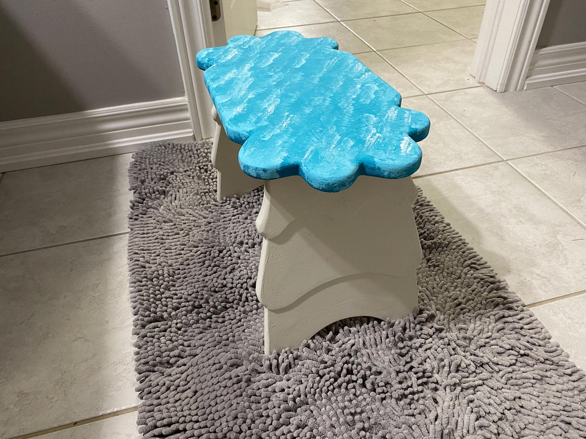 3 Step Stool CNC Plans, Beginner Woodworking Files for DIY Wooden Stool