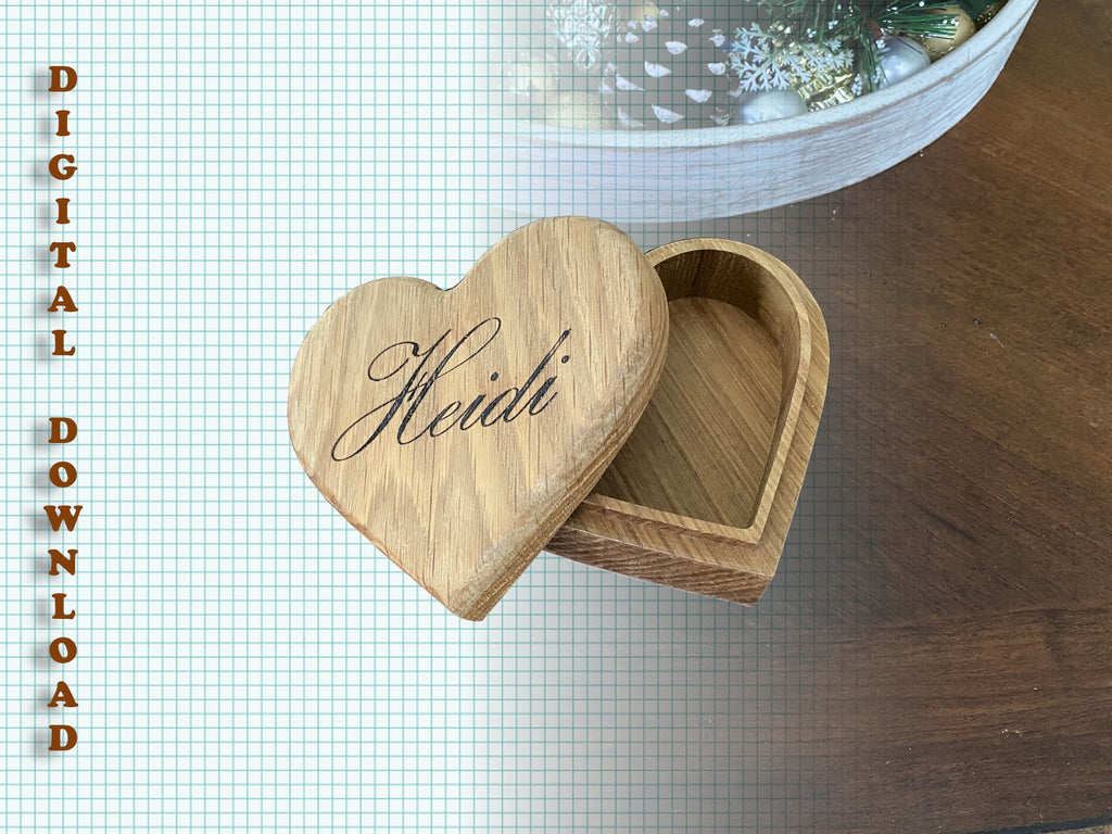 cnc heart box plan, keepsake box files, dxf svg pdf stl 3mf digital woodworking project