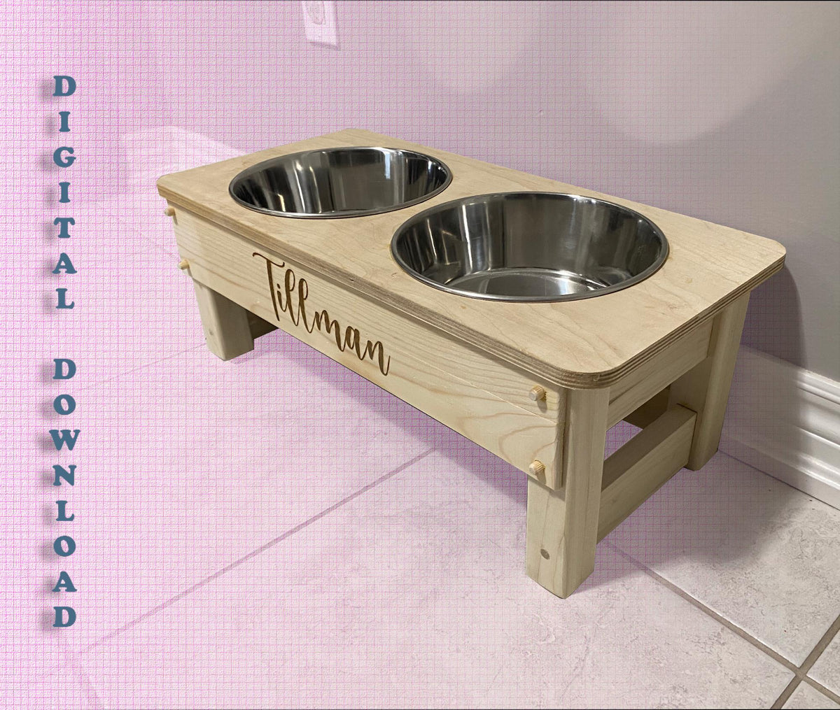 CNC Dog Project Files: Feeder, Leash Holder, Tray Plans (Digital Download)