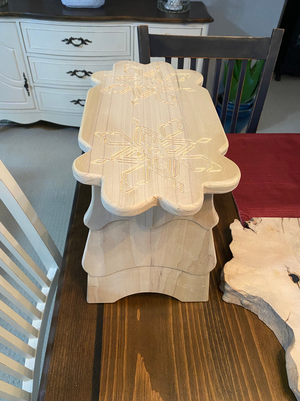 3 Step Stool CNC Plans, Beginner Woodworking Files for DIY Wooden Stool
